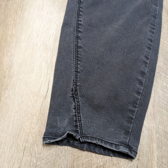 Democracy Gray Freedom Ankle Skimmer Jeans Bead Embroidered Size 8 - Picture 8 of 12